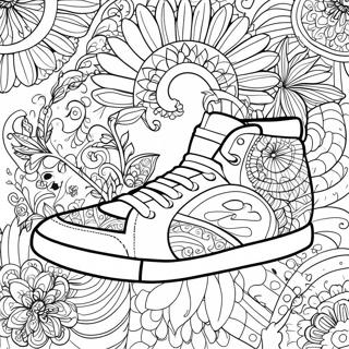 Página Para Colorir De Padrões Coloridos De Tênis Páginas Para Colorir