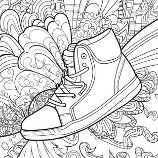 Página Para Colorir De Padrões Coloridos De Tênis Páginas Para Colorir
