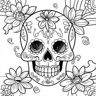 Pagina Para Colorir De Caveira Do Dia Dos Mortos 65994-14426