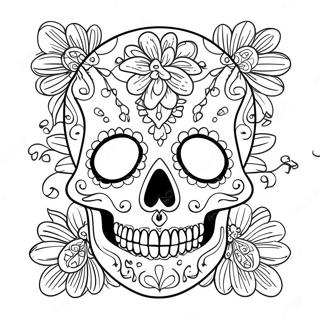 Pagina Para Colorir De Caveira Do Dia Dos Mortos 65994-14427