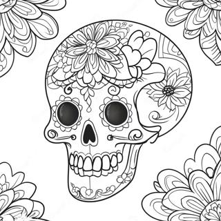 Pagina Para Colorir De Caveira Do Dia Dos Mortos 65994-14428