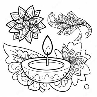 Pagina Para Colorir Da Celebracao Feliz De Diwali 66451-14536