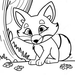 Paginas Para Colorir Do Astuto Raposo Espiando 6742-1669