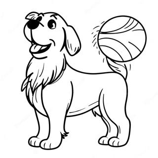 Pagina Para Colorir Do Golden Retriever Com Bola 67435-14761