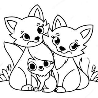 Paginas Para Colorir Da Feliz Familia De Raposos 6743-1203