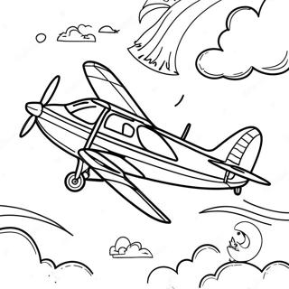 Pagina Para Colorir De Aviao Colorido Voando 68317-14950