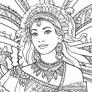 Pagina Para Colorir Festival Hispanico Vibrante 69215-15149