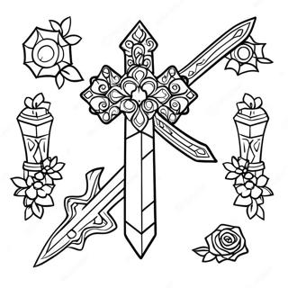 Pagina Para Colorir Da Espada De Diamante Do Minecraft 70686 15471