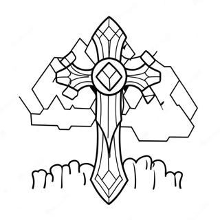 Pagina Para Colorir Da Espada De Diamante Do Minecraft 70686 15472