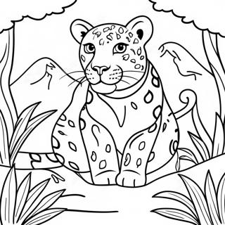 Pagina Para Colorir O Leopardo Na Selva 71670-15696