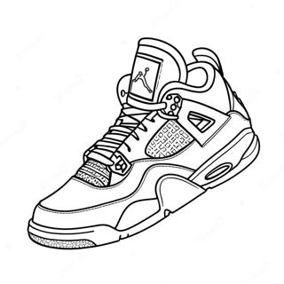 Tênis Jordan 4 Páginas Para Colorir