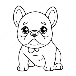 Filhote De Bulldog Frances Fofo Para Colorir 72337-16110