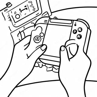 Pagina Para Colorir Do Nintendo Switch Nas Maos De Um Gamer 72415 16174