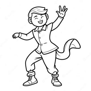 Pagina Para Colorir Do Dancarino Engracado Do Tiktok 72440-16189