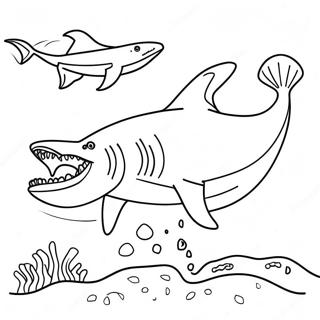 Megalodon Páginas Para Colorir