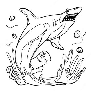 Pagina Para Colorir Do Megalodon Perseguindo Presa 72571-16300
