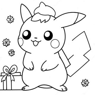 Pikachu Natal Páginas Para Colorir