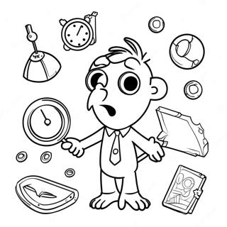 Pagina Para Colorir Do Ferb Com Suas Invencoes 72700-16398