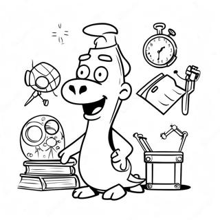 Pagina Para Colorir Do Ferb Com Suas Invencoes 72700-16399