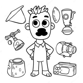 Pagina Para Colorir Do Ferb Com Suas Invencoes 72700-16400