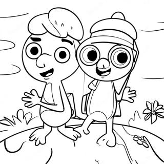 Pagina Para Colorir Do Phineas E Ferb Em Uma Aventura De Verao 72701-16402