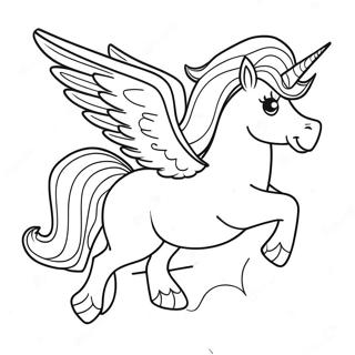 Pagina Para Colorir De Alicorn Magico Em Voo 73111-16710