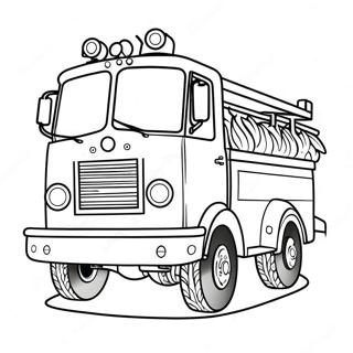 Pagina Para Colorir De Caminhao De Bombeiros Fofo 73293 16854