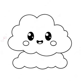 Pagina Para Colorir Nuvem De Desenho Animado Fofa 73321-16883