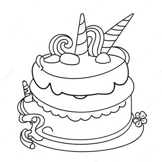 Pagina Para Colorir De Bolo De Unicornio Magico 73396 16937