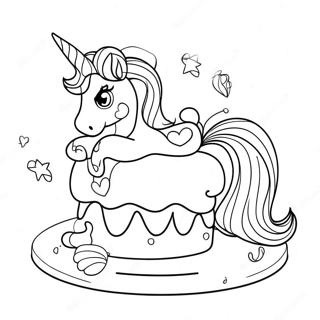 Pagina Para Colorir De Bolo De Unicornio Magico 73396 16938