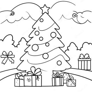 Pagina Para Colorir De Arvore De Natal Alegre 73548-17054