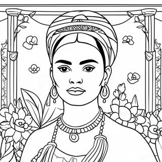 Frida Kahlo Páginas Para Colorir