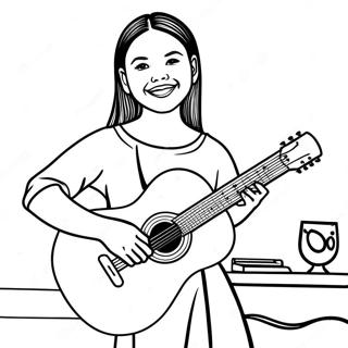 Pagina Para Colorir Da Olivia Rodrigo Com Violao 73702-17176