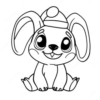 Pagina Para Colorir Do Stitch Adoravel Com Chapeu De Papai Noel 73778-17229