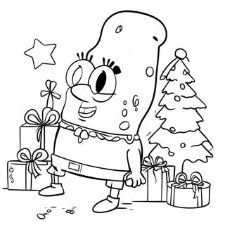 Pagina Para Colorir Do Spongebob Natal 73932-17346