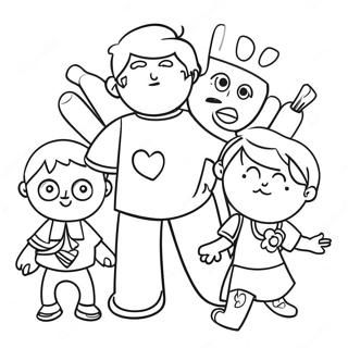 Pagina Para Colorir Da Familia Do Espectro Do Autismo 74497-17797