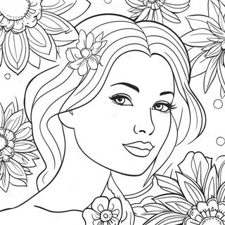 Pagina Para Colorir De Mulher Bonita Com Flores 74548 17838