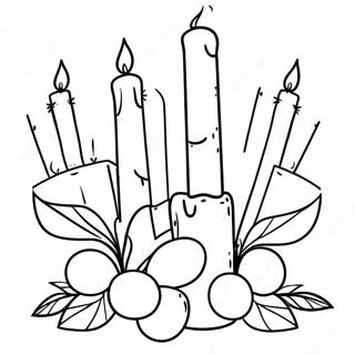 Pagina Para Colorir Velas Festivas De Kwanzaa 74623 17889