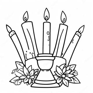 Pagina Para Colorir Velas Festivas De Kwanzaa 74623 17892