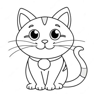 Pagina Para Colorir Do Gato De Desenho Animado 74751-17986