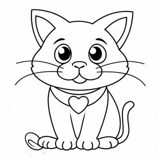 Pagina Para Colorir Do Gato De Desenho Animado 74751-17987