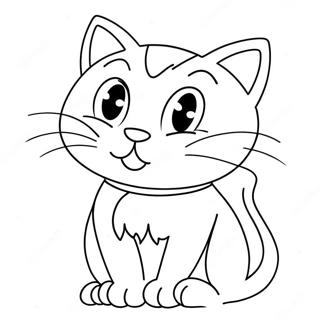 Pagina Para Colorir Do Gato De Desenho Animado 74751-17988