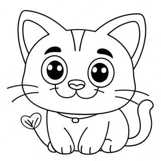 Pagina Para Colorir Do Gato De Desenho Animado Brincalhao 74752-17989