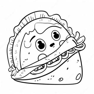 Pagina Para Colorir Do Taco Engracado Com Olhos 74802-18030