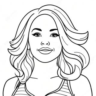 Pagina Para Colorir Da Karol G Com Cabelo Colorido 74829-18056