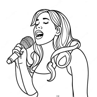 Pagina Para Colorir Da Karol G Cantando Em Um Microfone 74831-18062