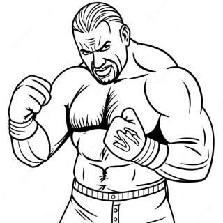 Pagina Para Colorir Da Wwe Em Pose De Acao De Superestrela 74854-18069