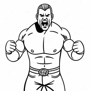 Pagina Para Colorir Da Wwe Em Pose De Acao De Superestrela 74854-18070