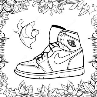 Tênis Jordan 1 Páginas Para Colorir