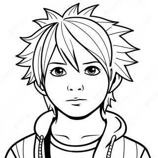 Pagina Para Colorir De Menino Emo Com Cabelo Espetado 75011-18197